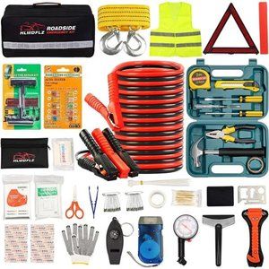 Car Roadside Emergency Kit with13FT Jumper Cables